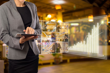 Blurred image of shopping mall and bokeh background.