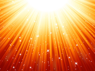 Sunburst rays of sunlight tenplate. EPS 8