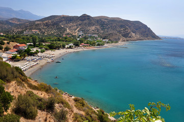 Naklejka na ściany i meble Badestrand bei Agia Galini / Insel Kreta