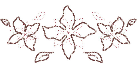 Embroidery traditional vector illustration design