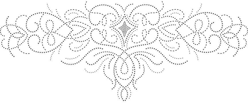 Embroidery traditional vector illustration design