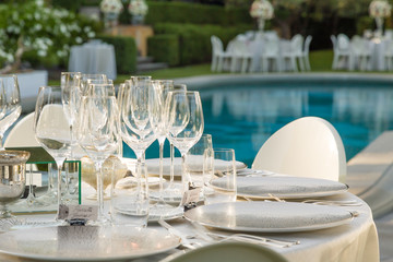 Wedding table setting