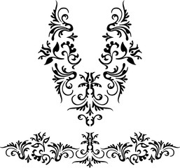 Neckline illustration vector design fashion