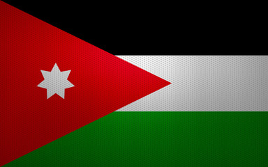 Closeup of Jordan flag