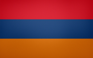 Closeup of Armenia flag