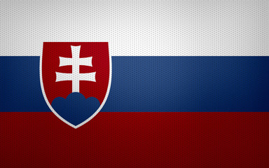 Closeup of Slovakia flag