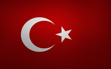 Closeup of Turkish flag