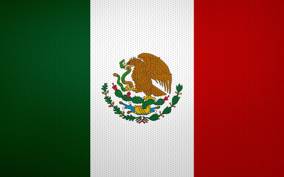 Closeup of Mexican flag