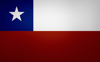 Closeup of Chile flag
