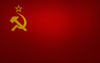 Closeup of USSR flag
