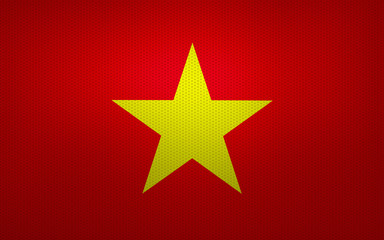 Closeup of  Vietnam flag