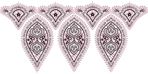 Paisley mehndi vector floral design