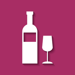 Logo bouteille. Vin.