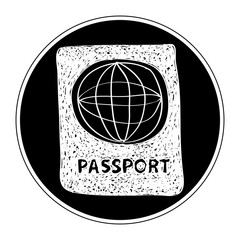 Simple doodle of a passport