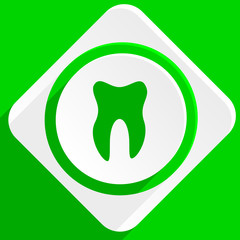 tooth green flat icon