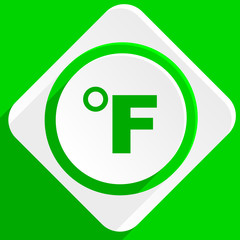 fahrenheit green flat icon