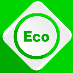 eco green flat icon