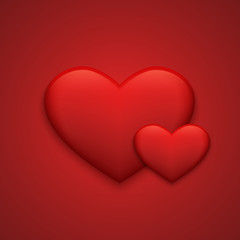 Vector modern red valentines day background.