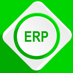 erp green flat icon
