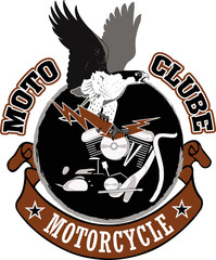 Motorcycle biker racing vector design