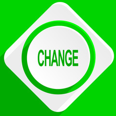 change green flat icon