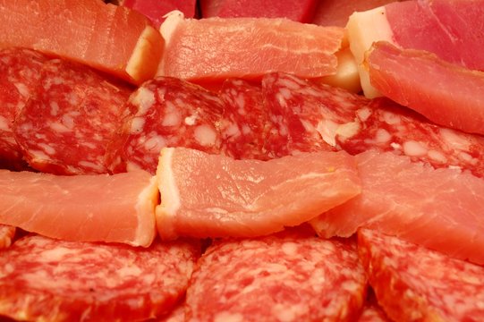 sliced snack from meat products