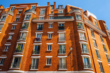 Traditional architecture of residential buildings. Paris - France.