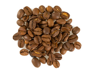 coffee beans  isolated on white