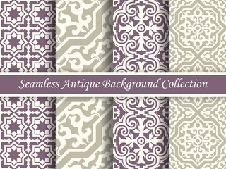 Antique seamless background collection_12