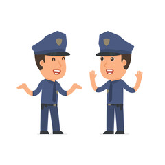 Funny Character Officer tells interesting story to his friend