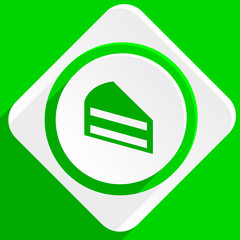 cake green flat icon