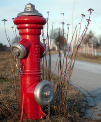 Hydrant, Feuer, Wasser, rot