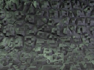 Gray displaced abstract background. Render.