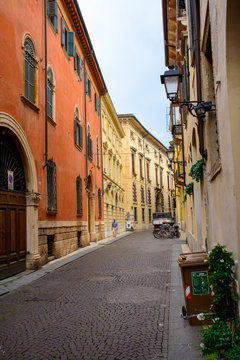 People on street in Verona, Italy