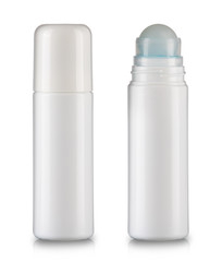 White tubes of deodorant