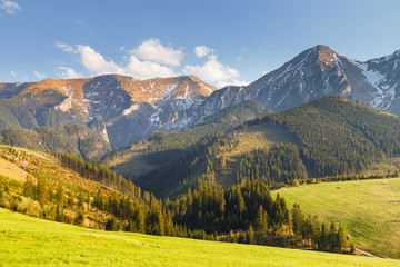 Obraz premium View of the Belianske Tatra Mountains, Slovakia