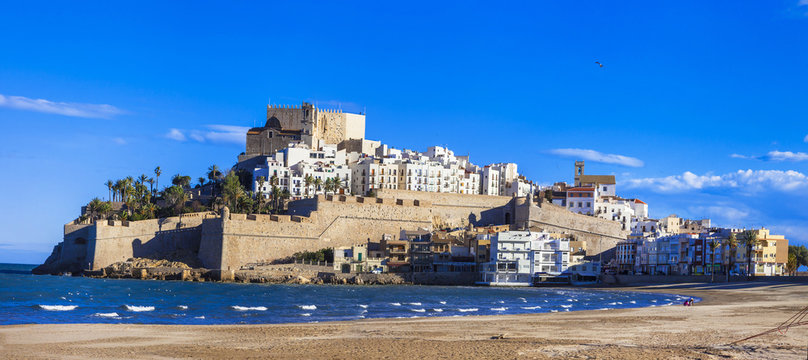 Peniscola ,castle-island in Castellon, Spain