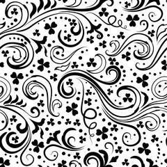 Black and white clover backgrounds