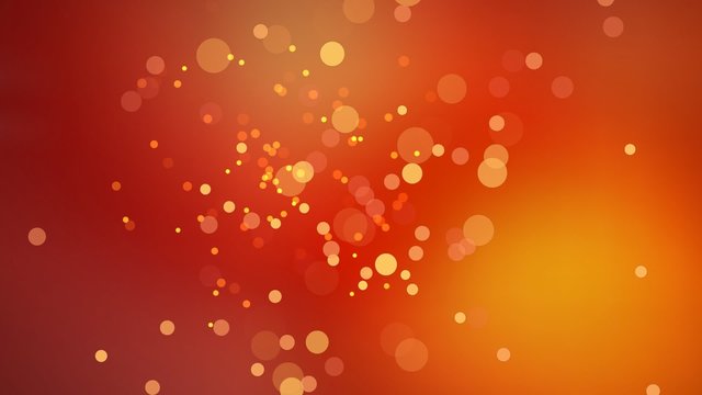 Animated nice visual slow moving orange yellow red circle particles useful for technology space science showbiz movie entertainment celebration based broadcasting programs backdrop background texture