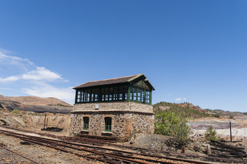 Paisaje de la cuenca minera de r&iacute;o tinto en la provincia de Huelva, Andaluc&iacute;a