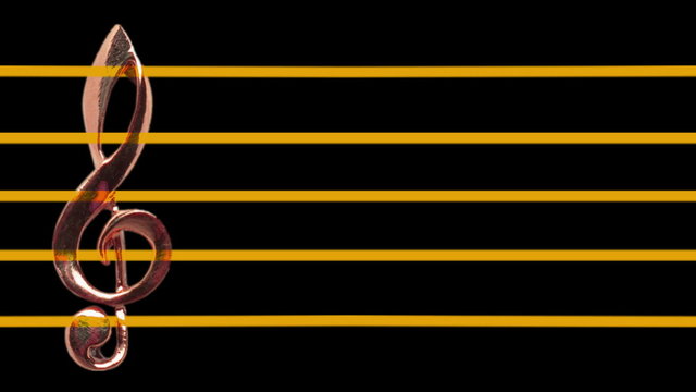 Treble clef on music sheet 
