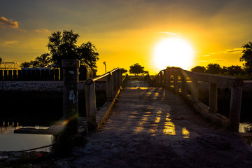 Bridge beautiful sunset.