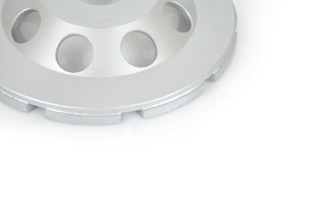 Cutting disk with diamonds - Diamond disc for concrete on the white background