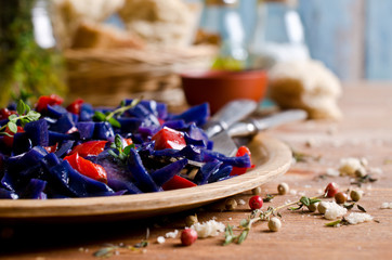 Steamed vegetables with spices
