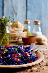 Steamed vegetables with spices