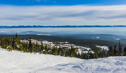 Ski Resort Terrain in Winter