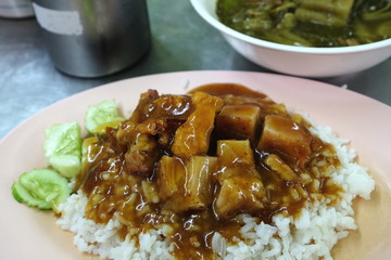 Delicious rice crispy pork