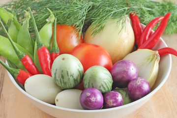 colorful raw vegetables