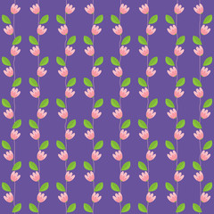 Pink Flowers Background.