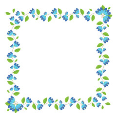 Floral Frame Vector Illustration.